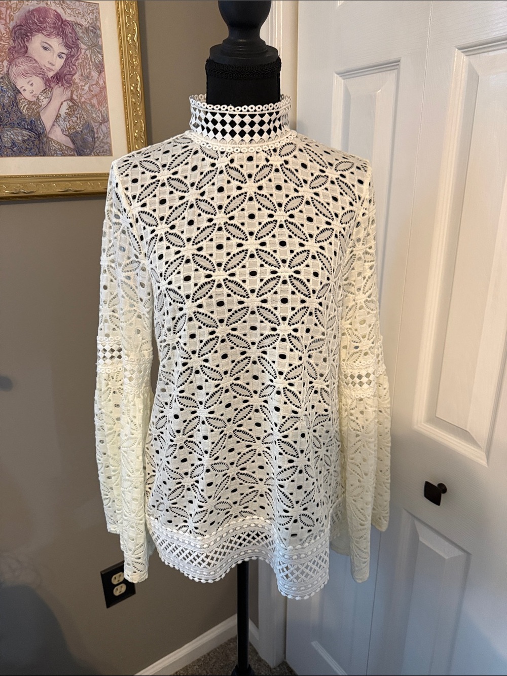 White/Cream Lace Blouse